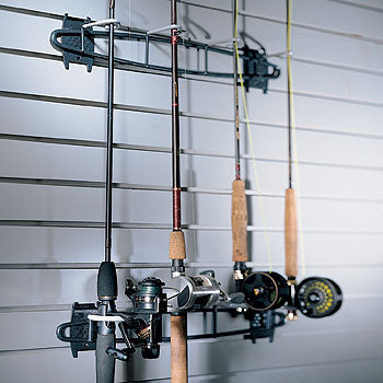 Vertical Fishing Rod Rack Wall-mounted Fishing Rod 6-rod Holder with 4  Screws Fishing Rod Display Shelf for Home Fishing Tackle Shop 
